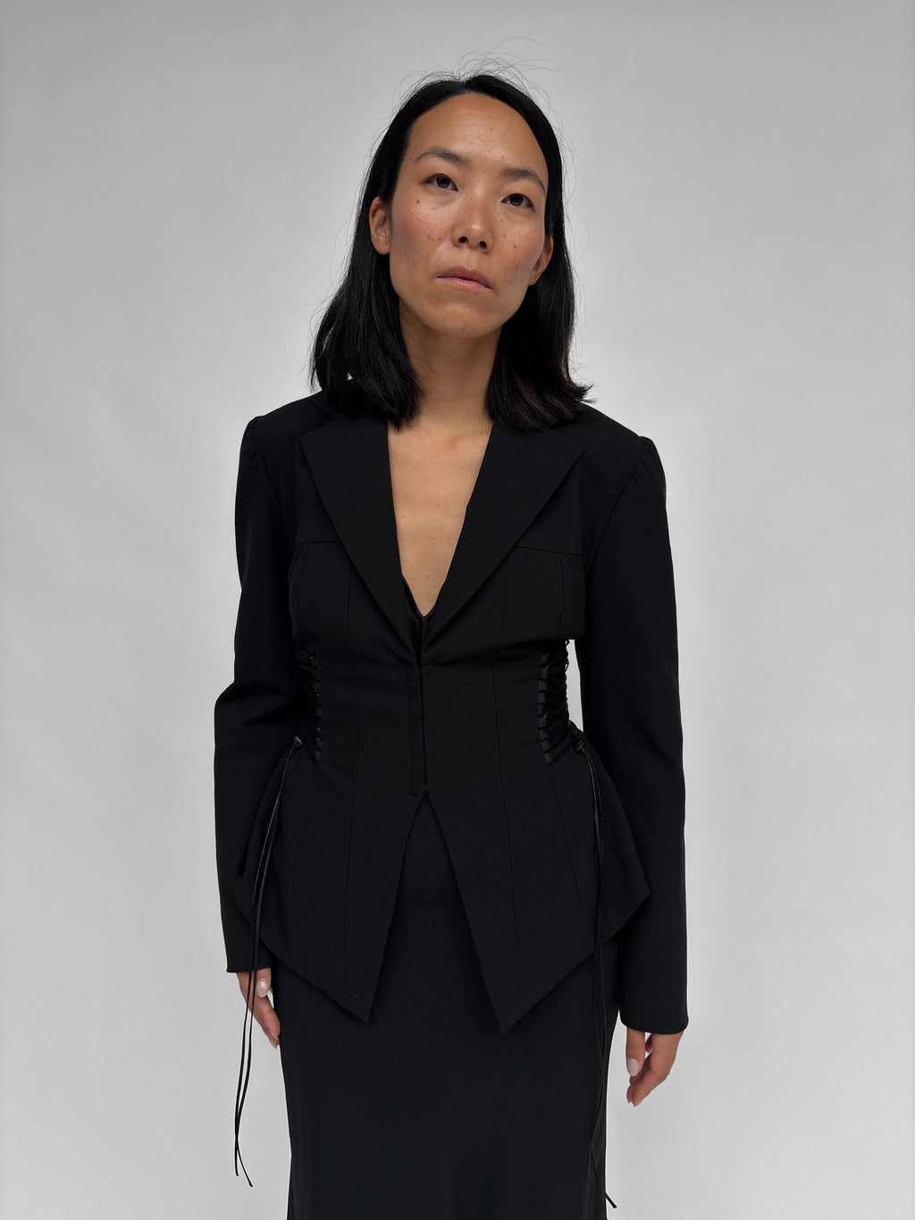 Piece No 47 — Black Cinched Waist Blazer