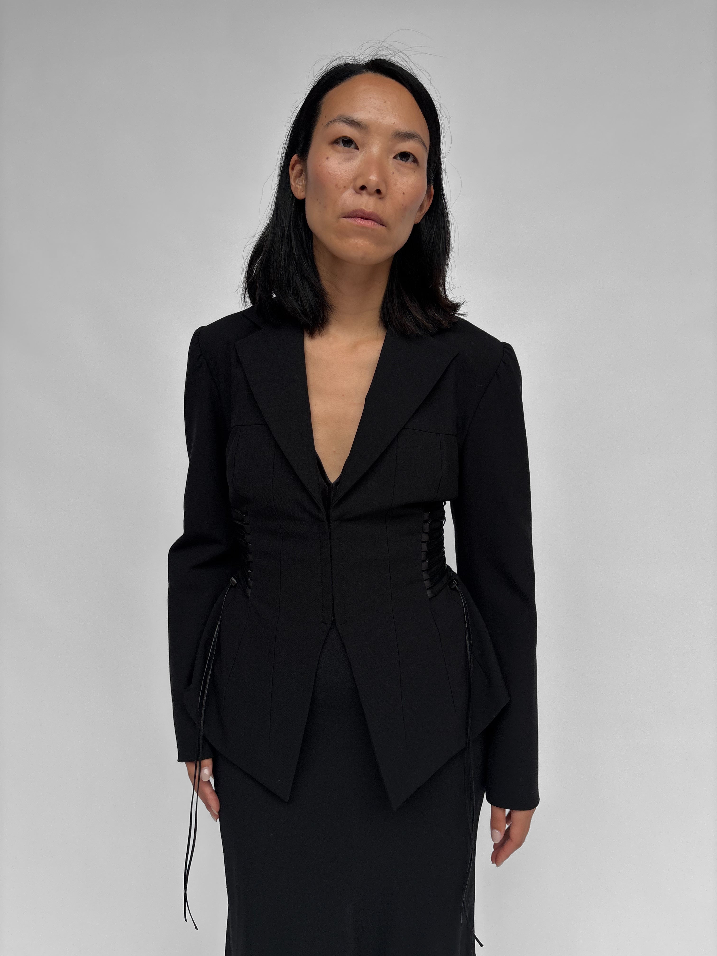 Piece No 47 — Black Cinched Waist Blazer