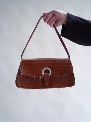 Leather Croco Piercing Bag