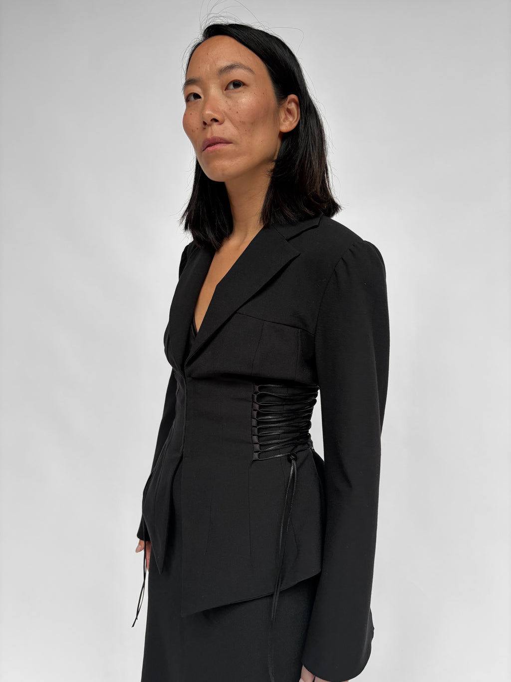 Piece No 47 — Black Cinched Waist Blazer