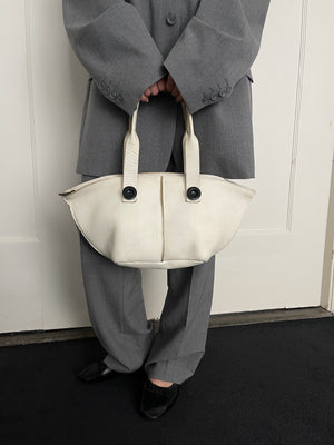 Button Bag in Cream