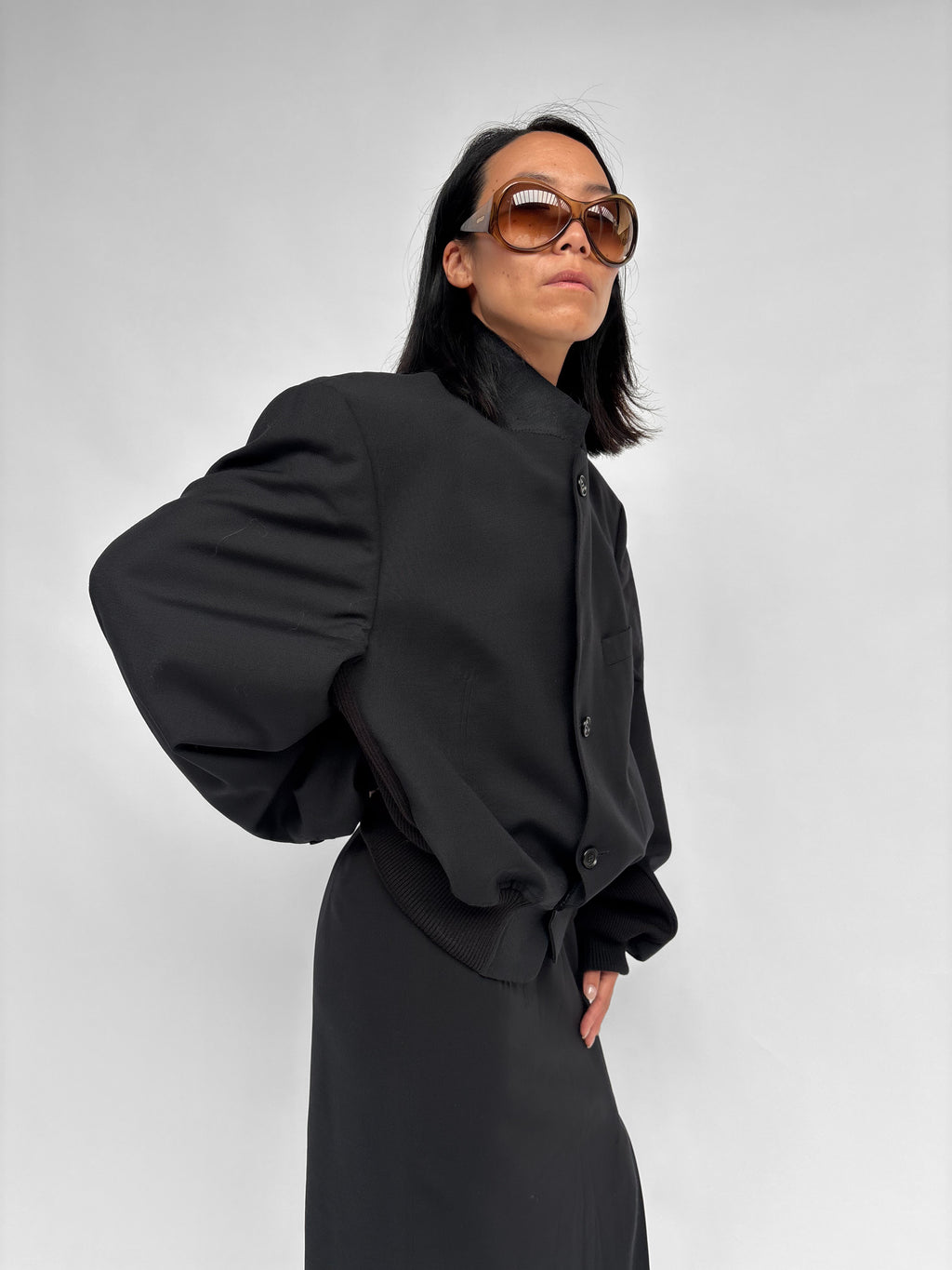 Piece No 39 — Oversized Black Bomber Jacket