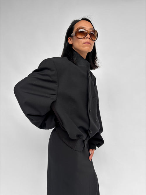 Piece No 39 — Oversized Black Bomber Jacket