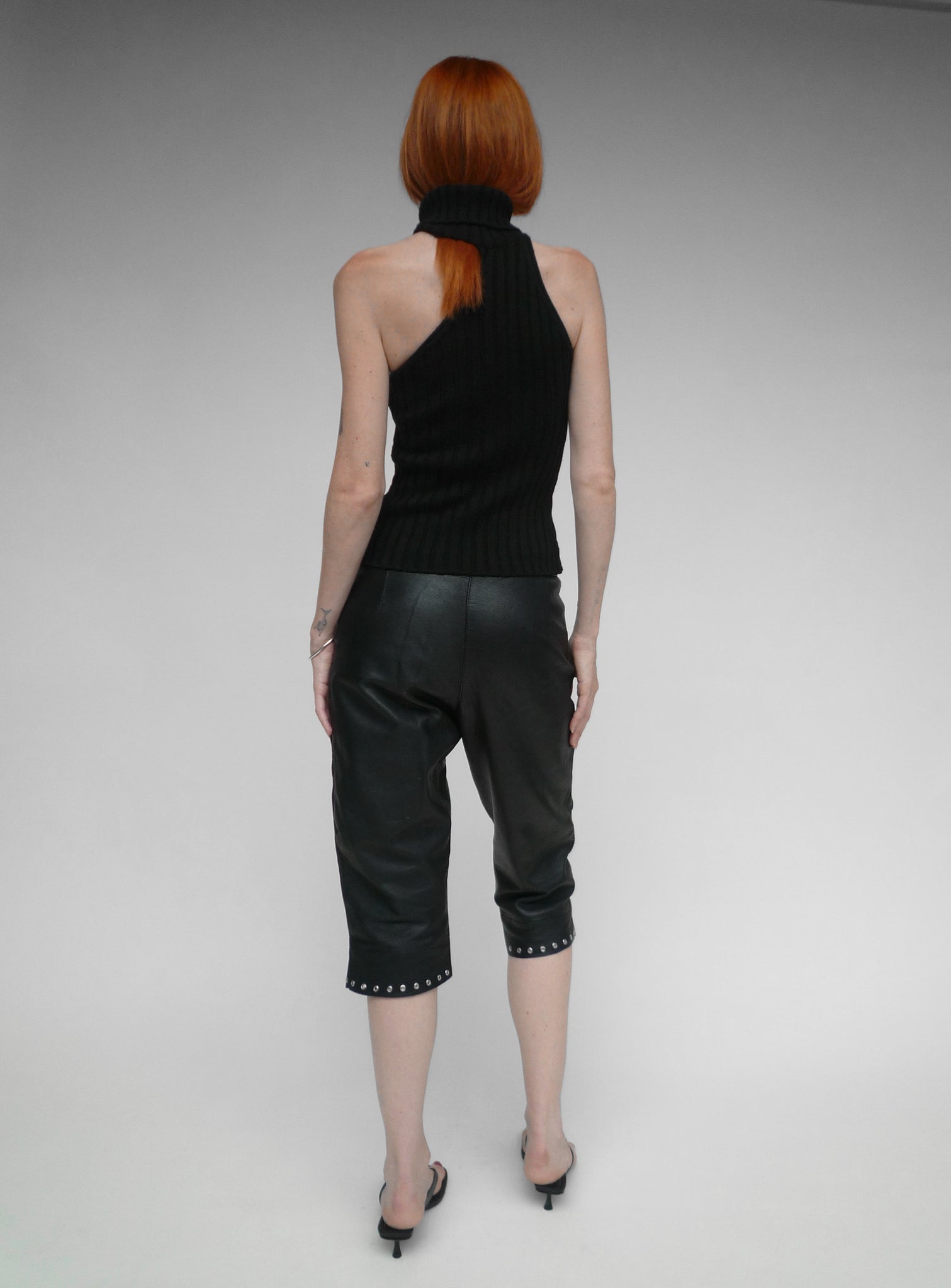 Leather Capri’s Black