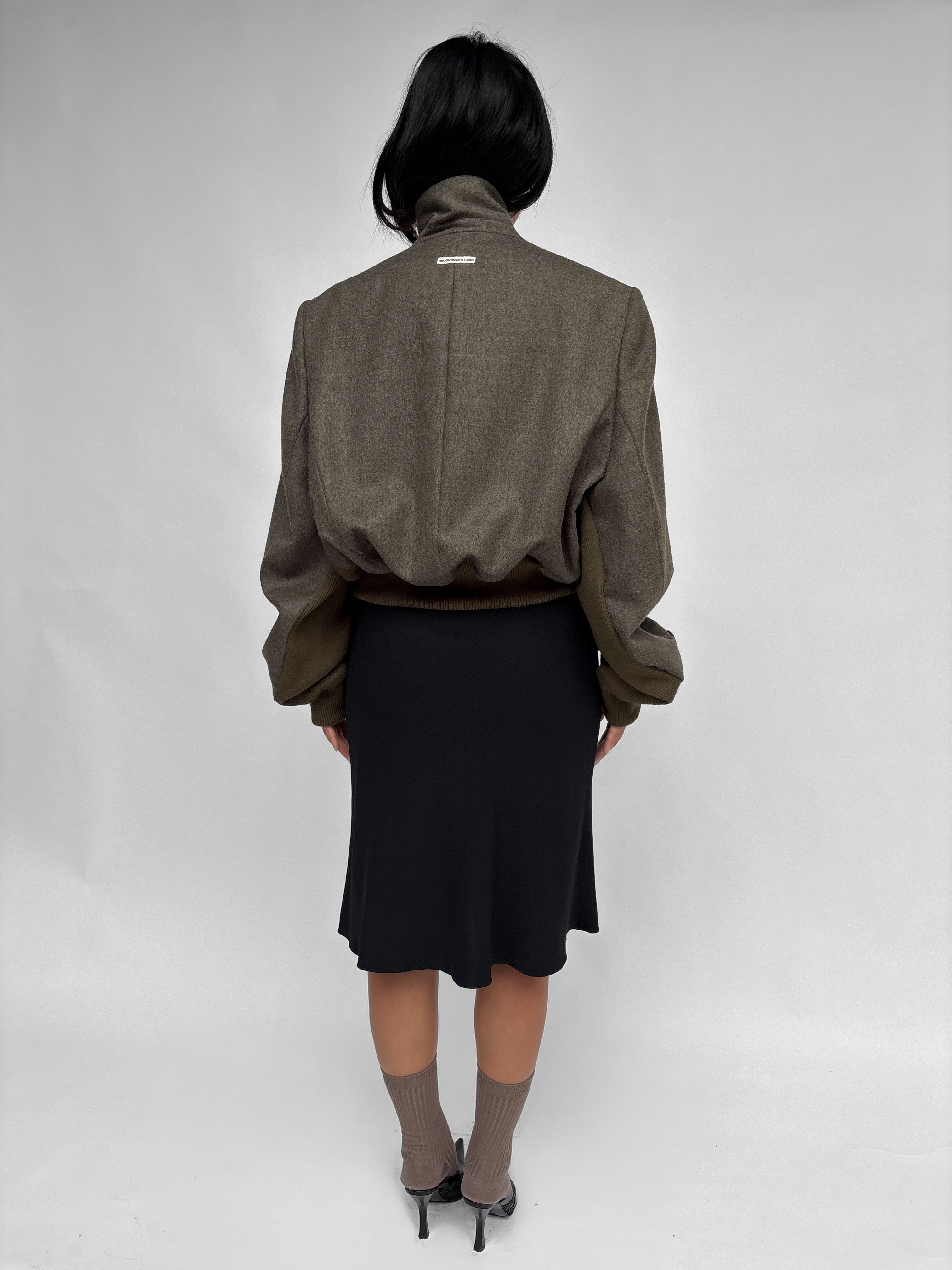 Piece No 43 — Khaki Cashmere Bomber Jacket