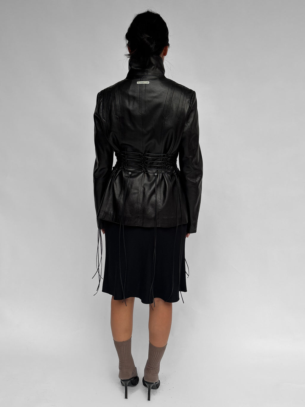 Piece No 42 — Soft Leather Cinched Waist Jacket