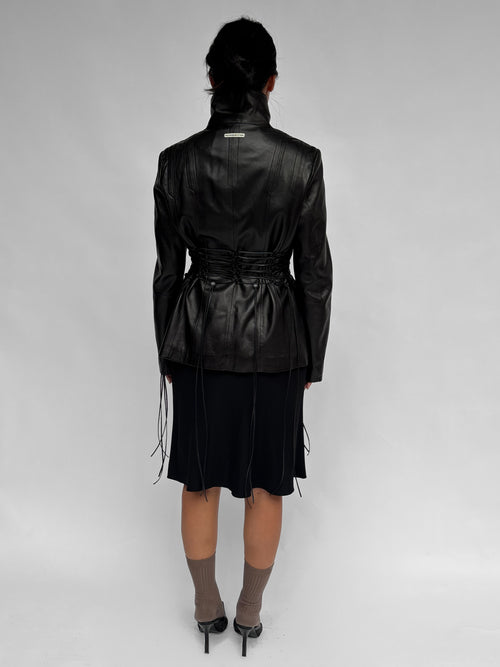 Piece No 42 — Soft Leather Cinched Waist Jacket