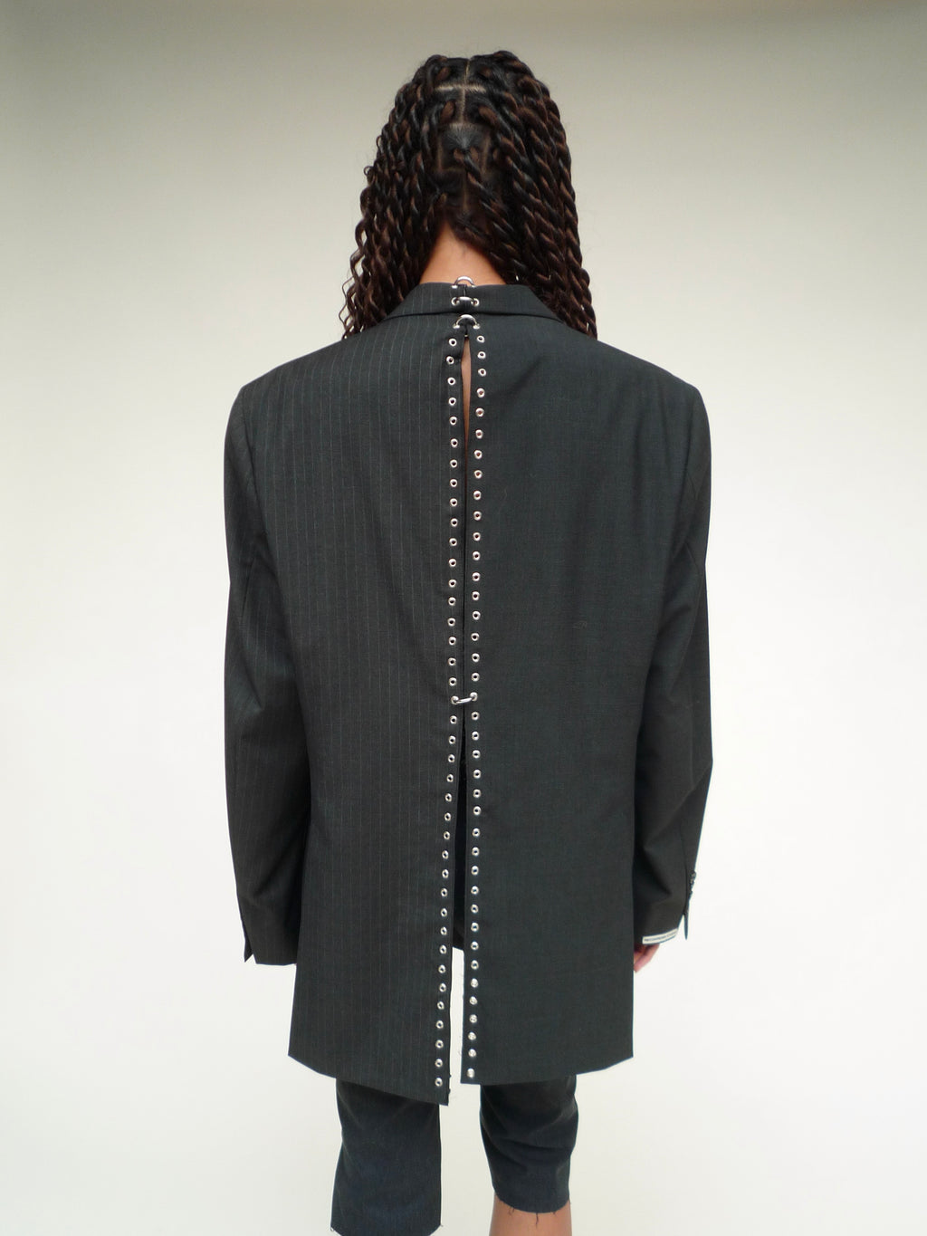 Asymmetrical Open Back Blazer