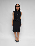Piece No 50 — 
Dark Blue Waist-Cinching Gilet