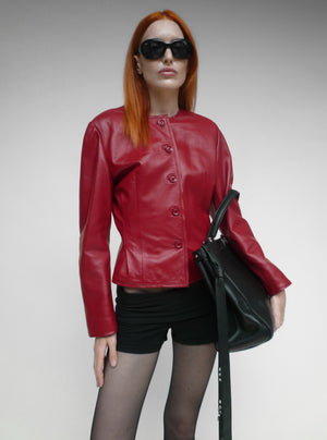 Leather Jacket Red
