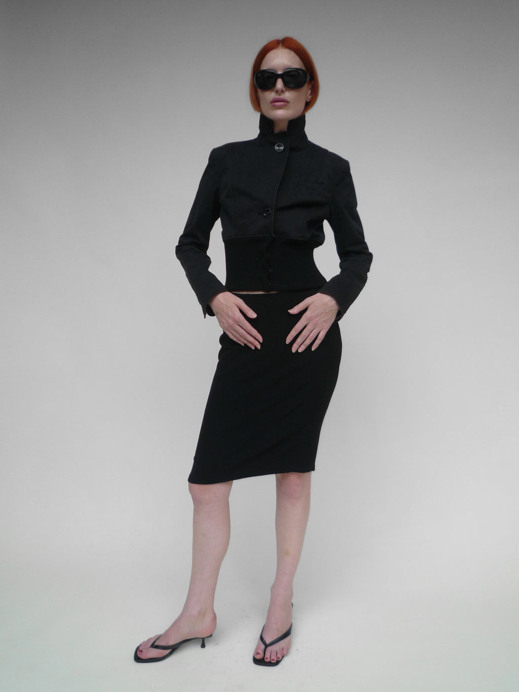 Cropped Jacket Black