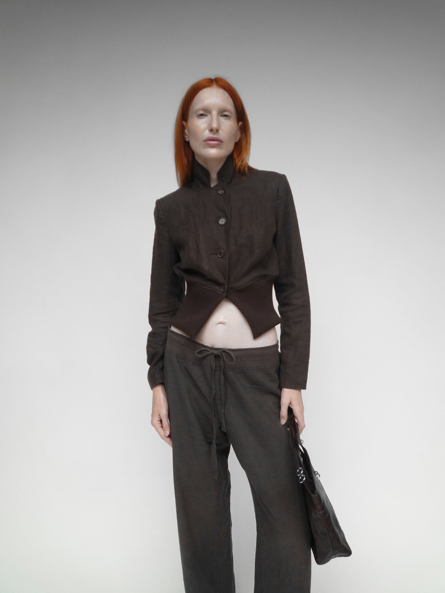 Cropped Bomber Brown