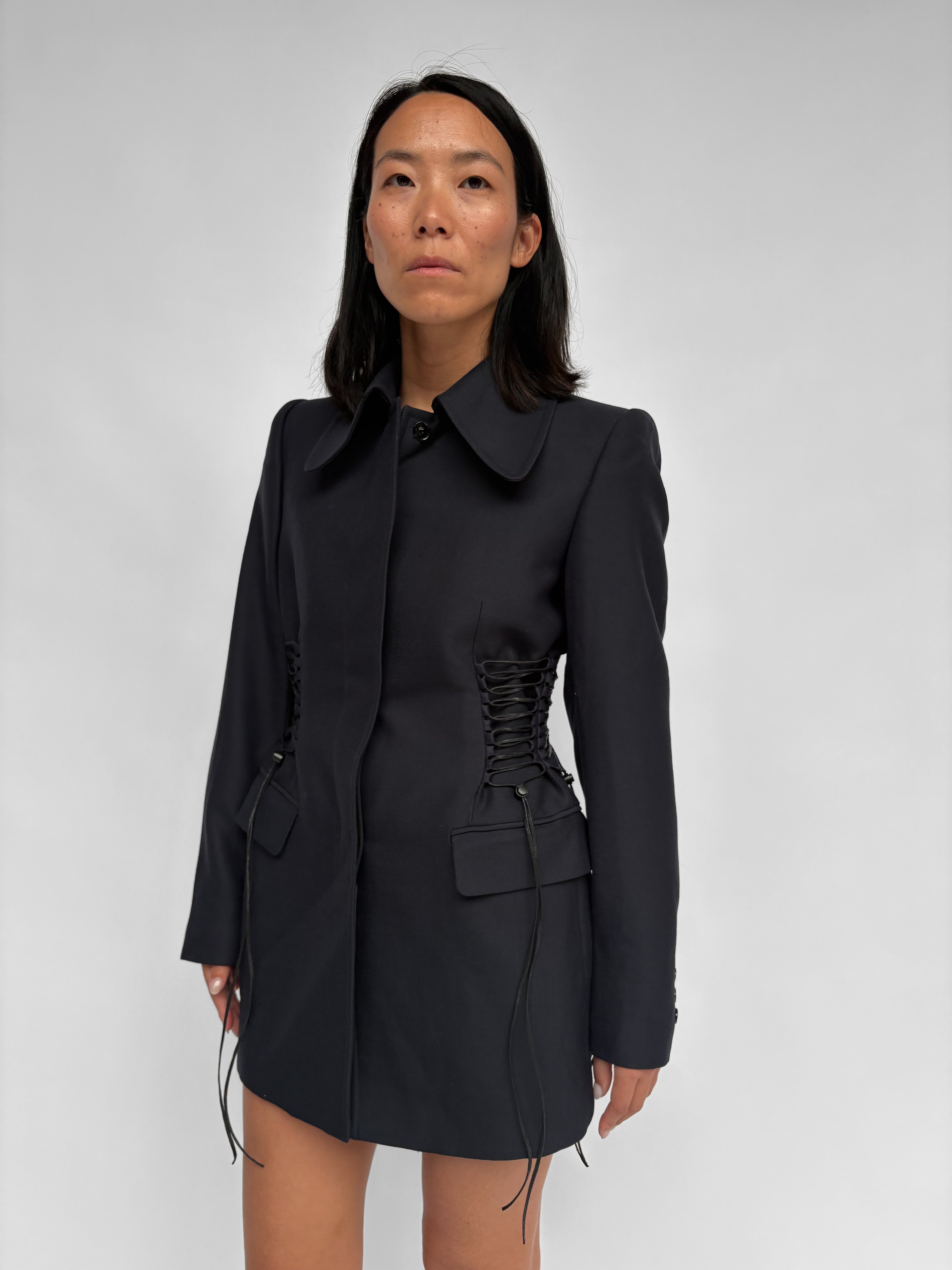Piece No 44 — Dark Blue Waist-Cinching Blazer Dress