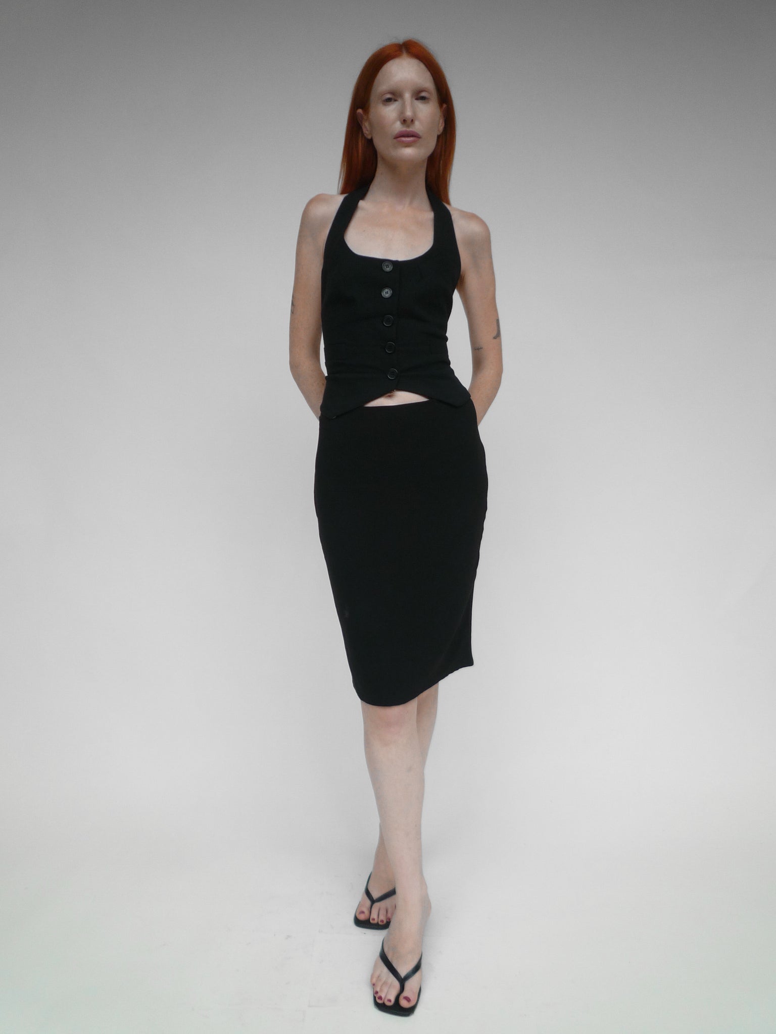 Open Back Top Black