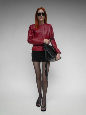 Leather Jacket Red