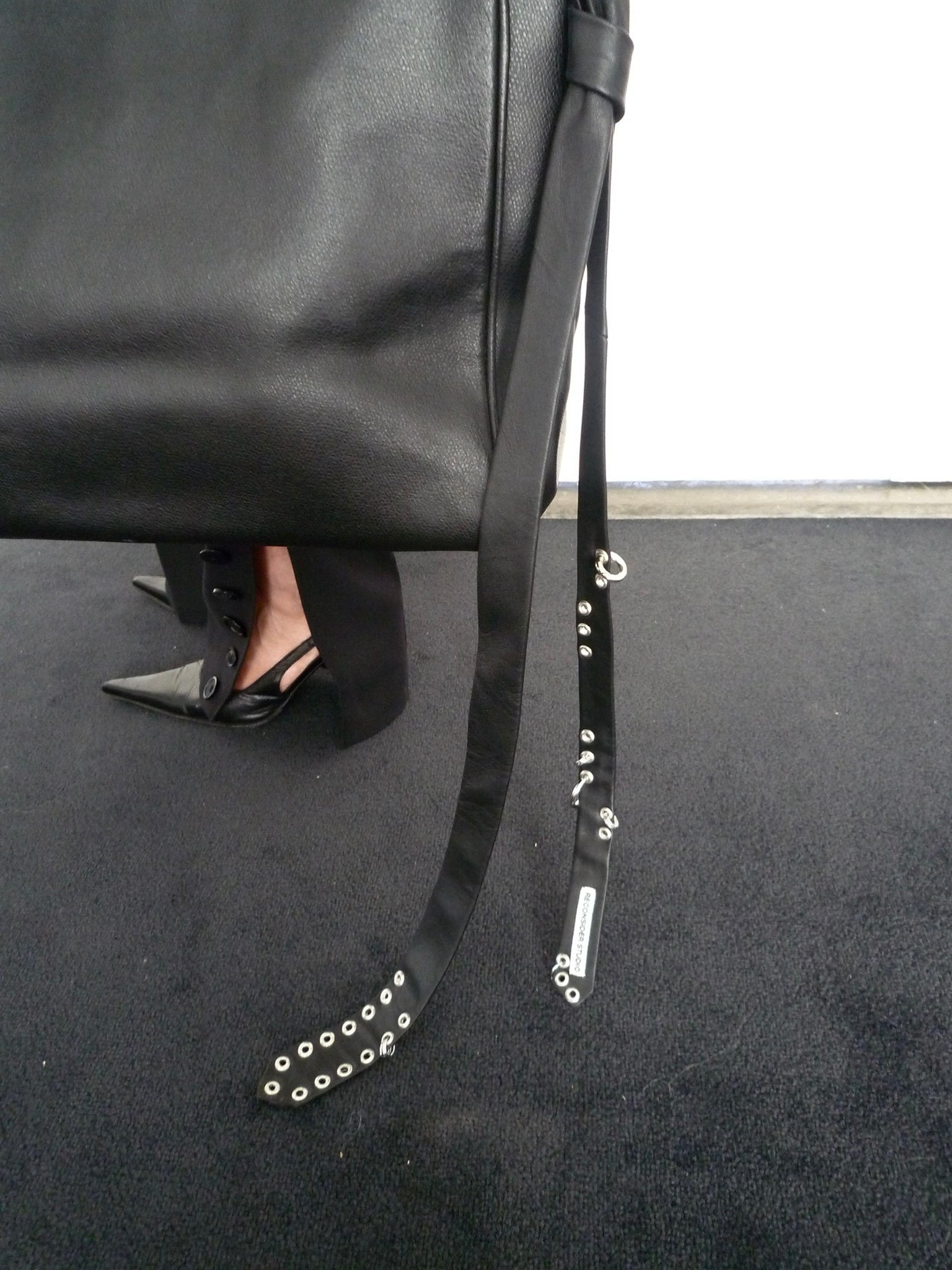 Black Leather Hand Bag