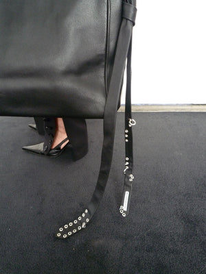 Black Leather Hand Bag