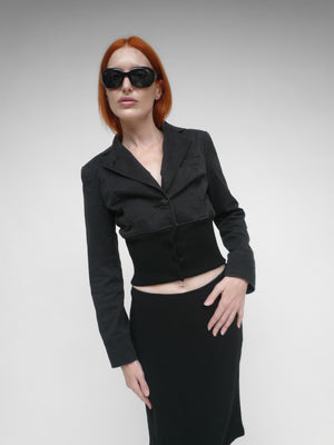 Cropped Jacket Black