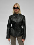 Piece No — The Leather Lace Up Jacket