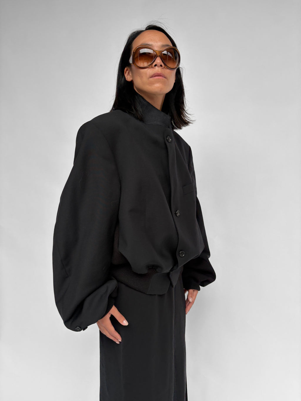 Piece No 39 — Oversized Black Bomber Jacket