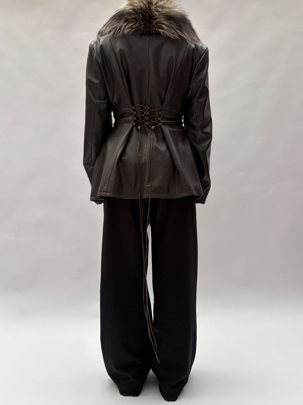 Piece No. 06 — The Brown Fur Collar Leather Coat