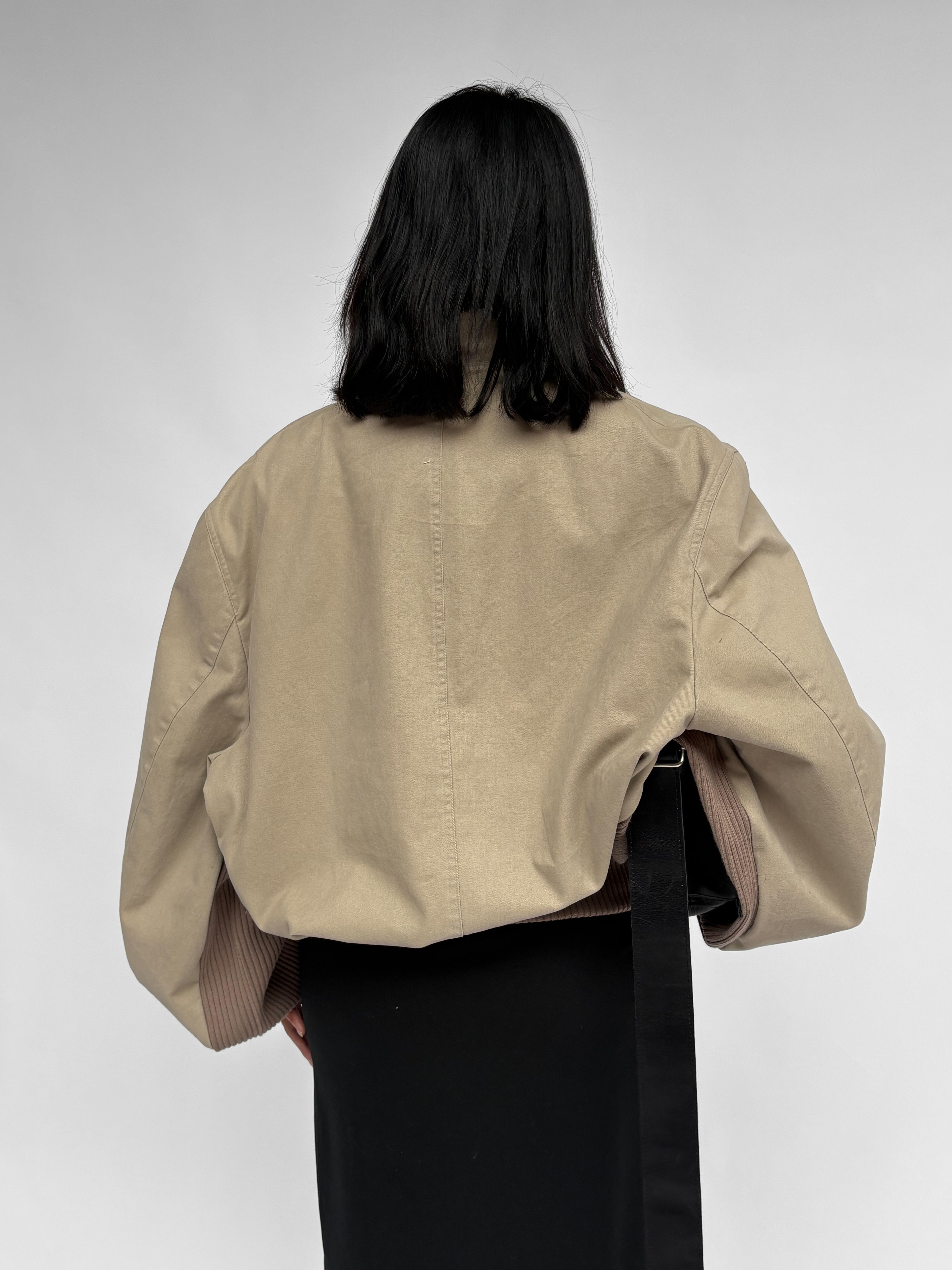 Piece No 35 — Sand Denim Bomber Jacket