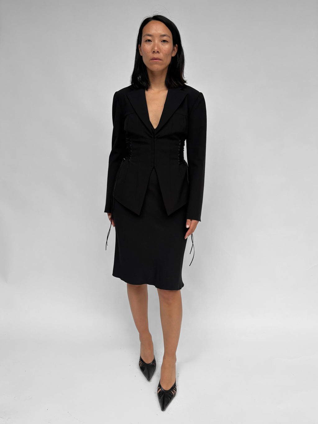 Piece No 47 — Black Cinched Waist Blazer