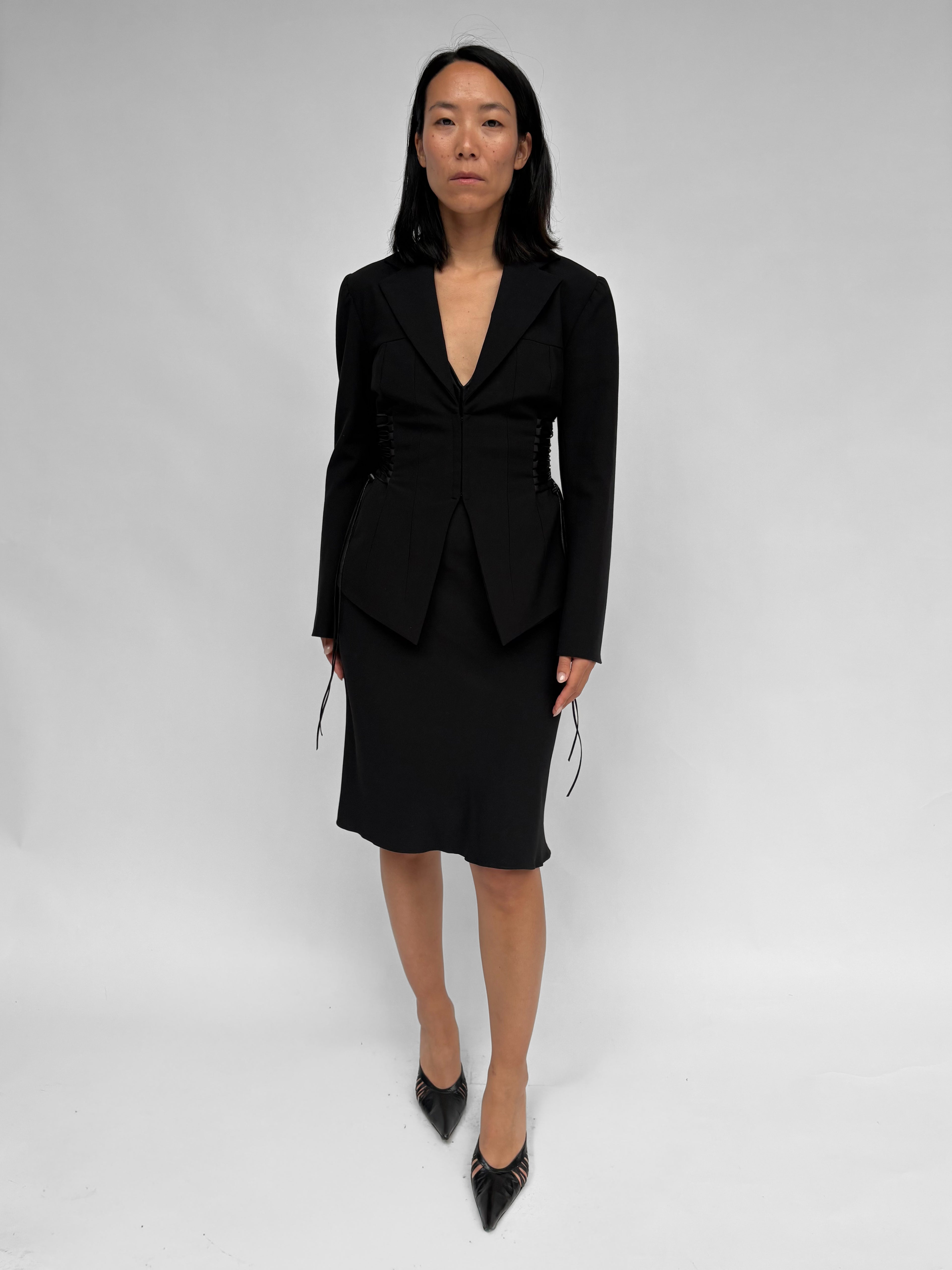 Piece No 47 — Black Cinched Waist Blazer