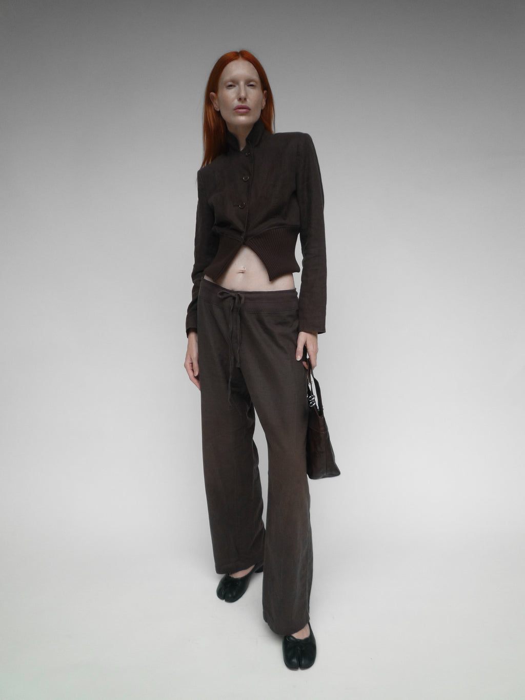 Cropped Bomber Brown