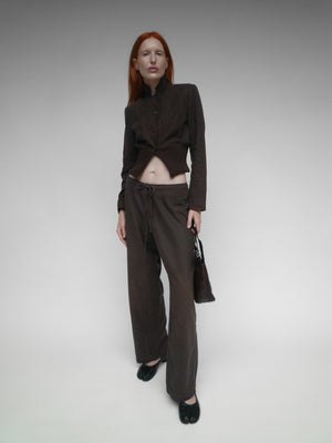Cropped Bomber Brown