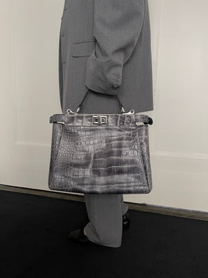 Croc Handbag with Pouch