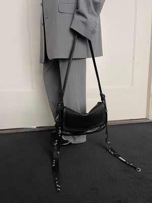 Crossbody Piercing Bag in Black