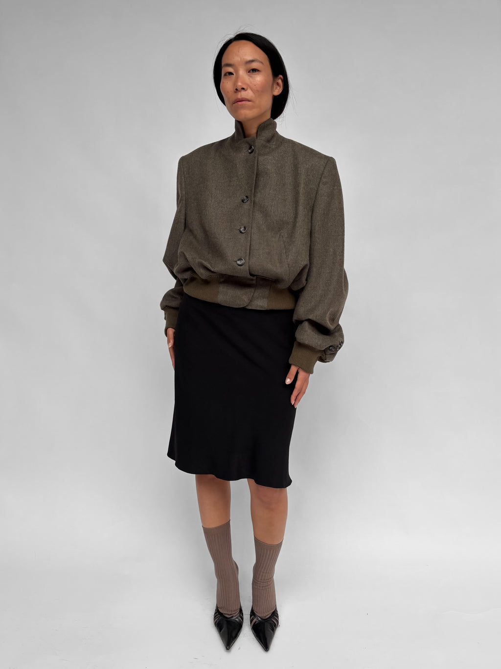 Piece No 43 — Khaki Cashmere Bomber Jacket