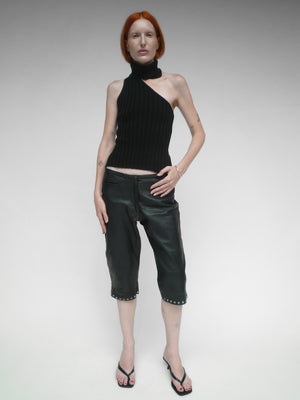 Leather Capri’s Black