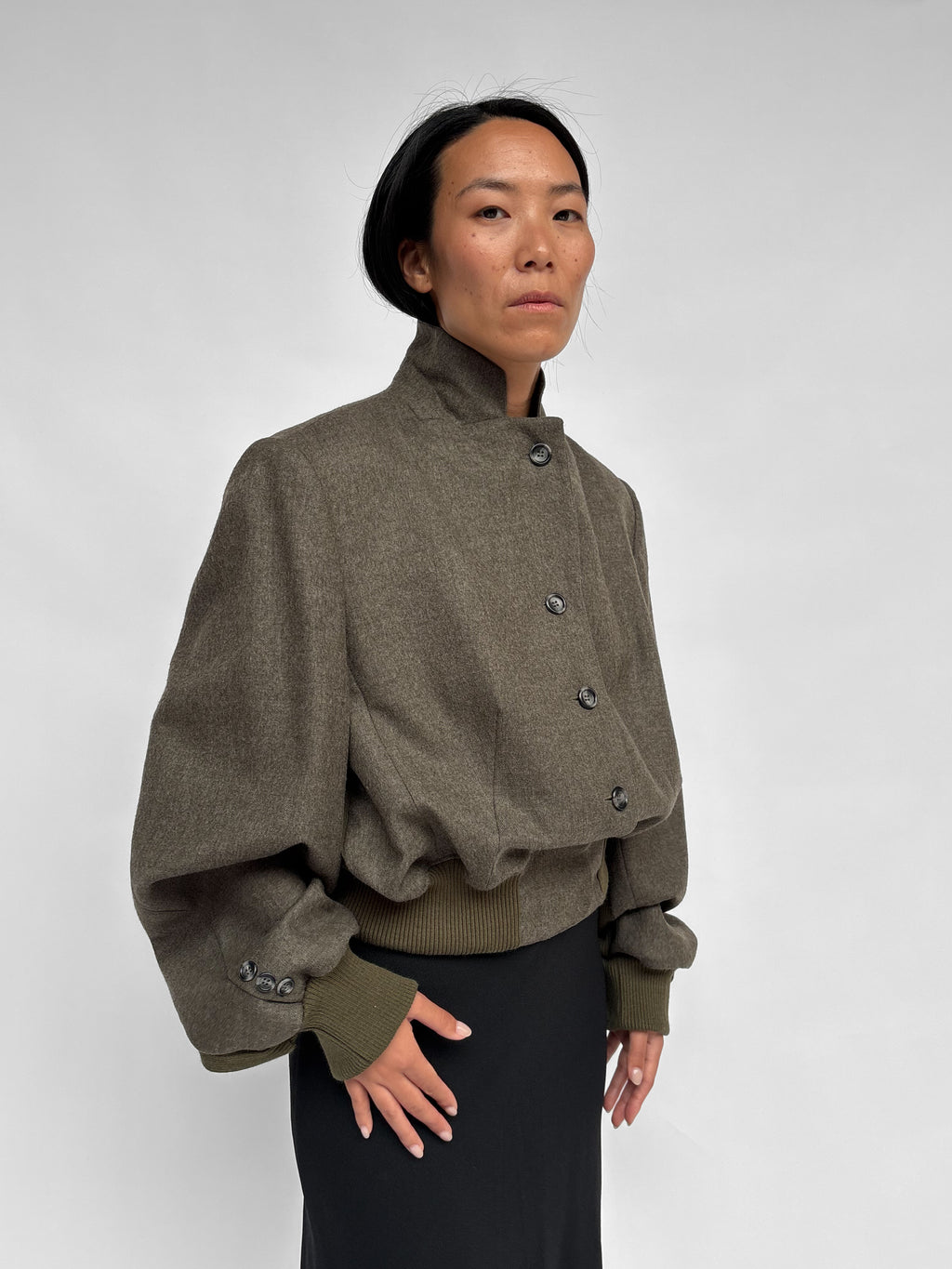 Piece No 43 — Khaki Cashmere Bomber Jacket