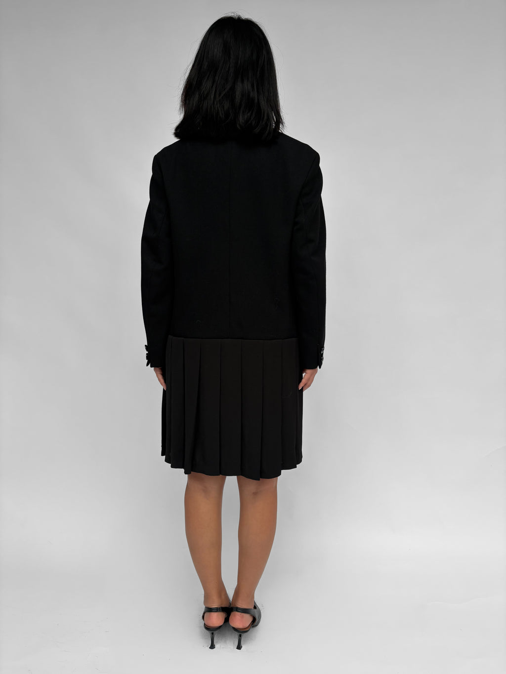Piece No 37 — Black Pleated Blazer Dress