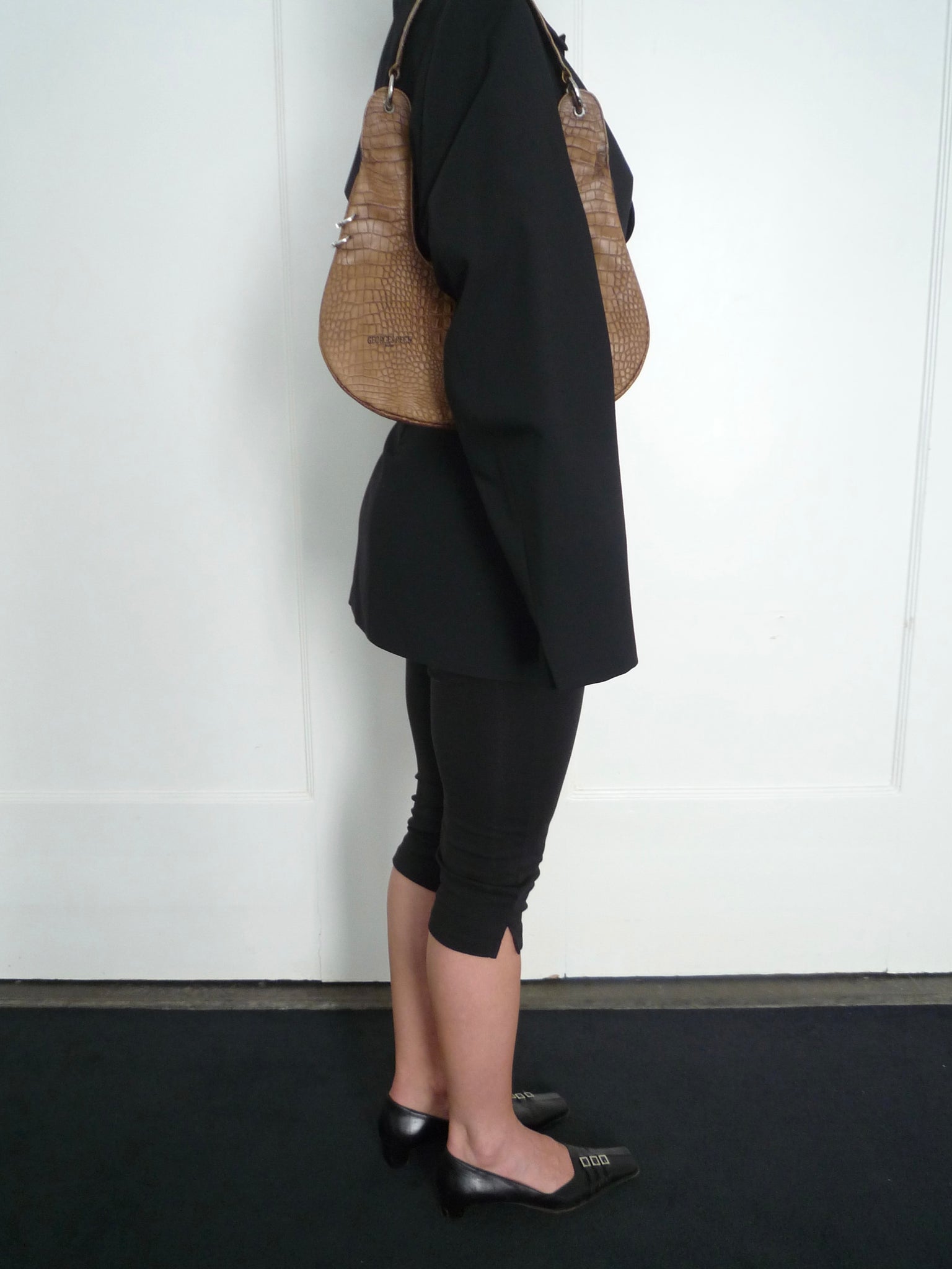 Croc Light Brown Leather Bag