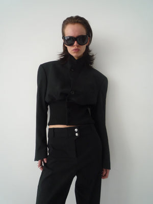 Cropped Bomber Jacket