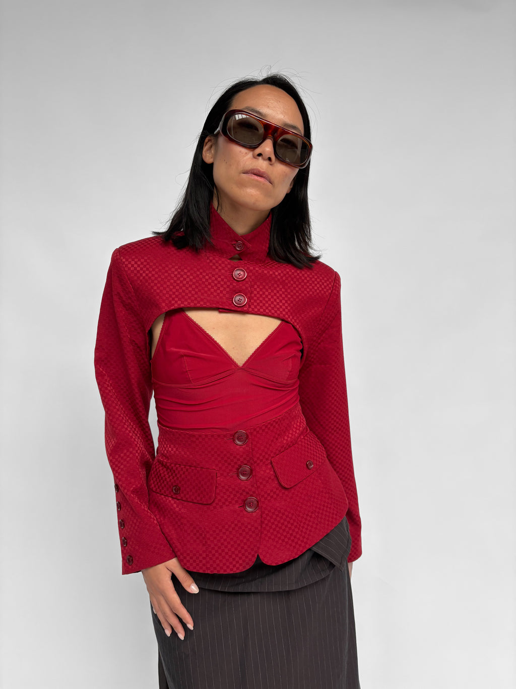 Piece No 33 — Red Satin Co-ord Set