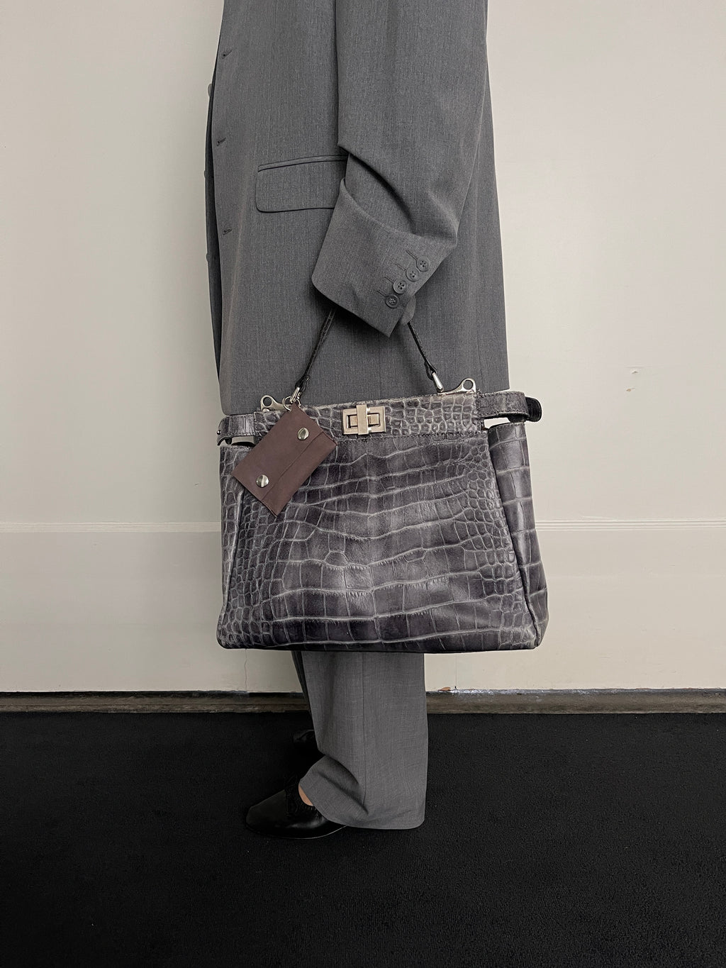 Croc Handbag with Pouch