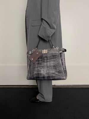 Croc Handbag with Pouch