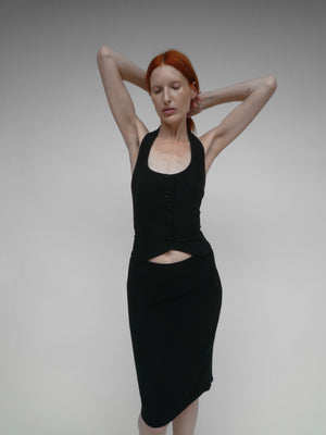 Open Back Top Black