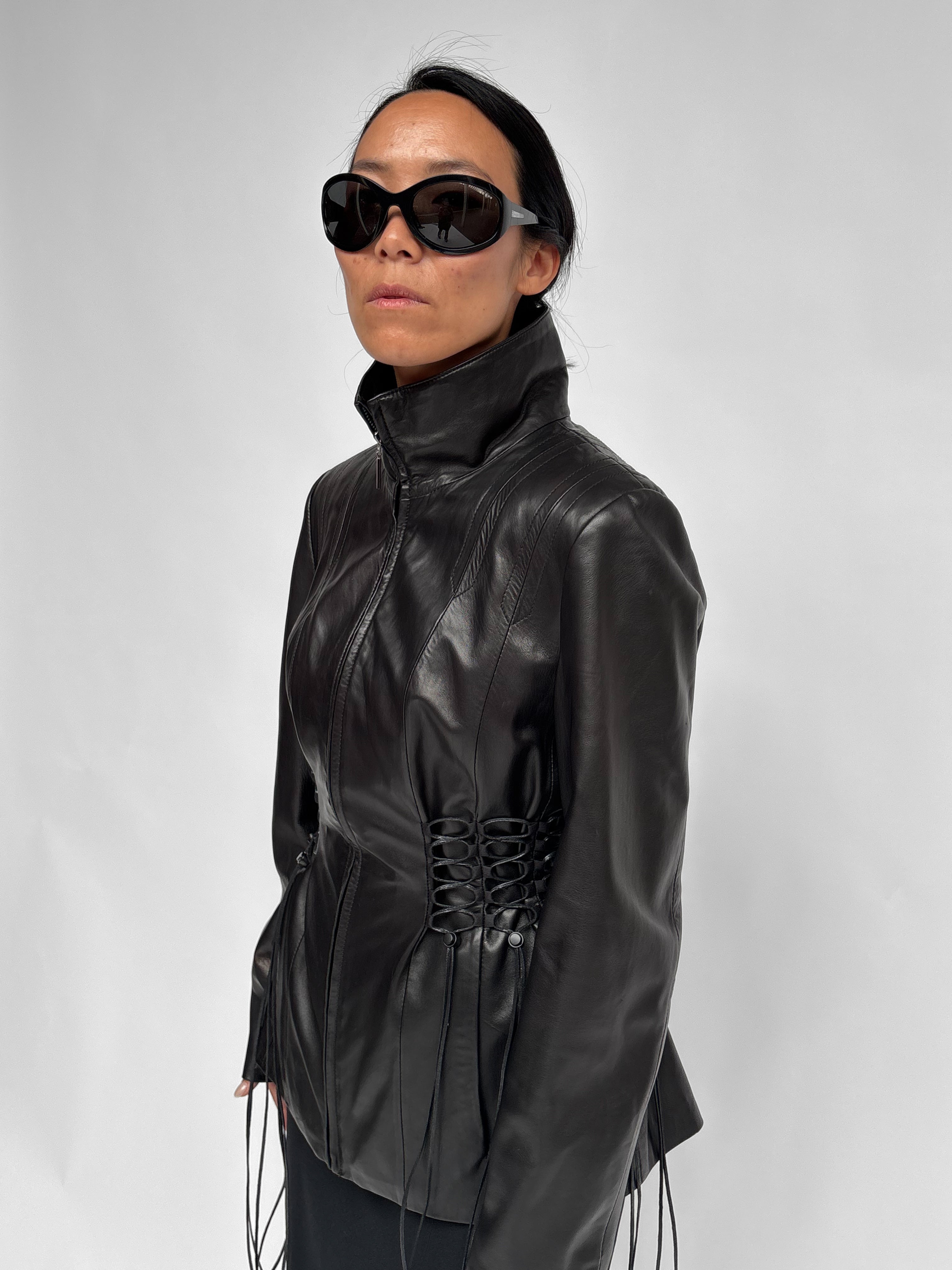 Piece No 42 — Soft Leather Cinched Waist Jacket