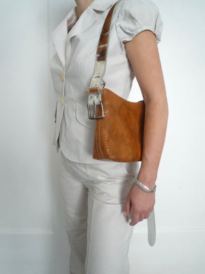 Cow Hair Belt Leather Bag