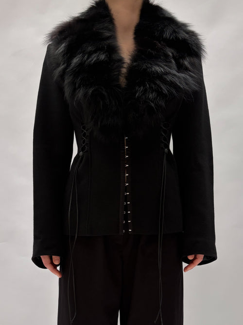 Piece No. 09 — The Fur Collar Hook Blazer