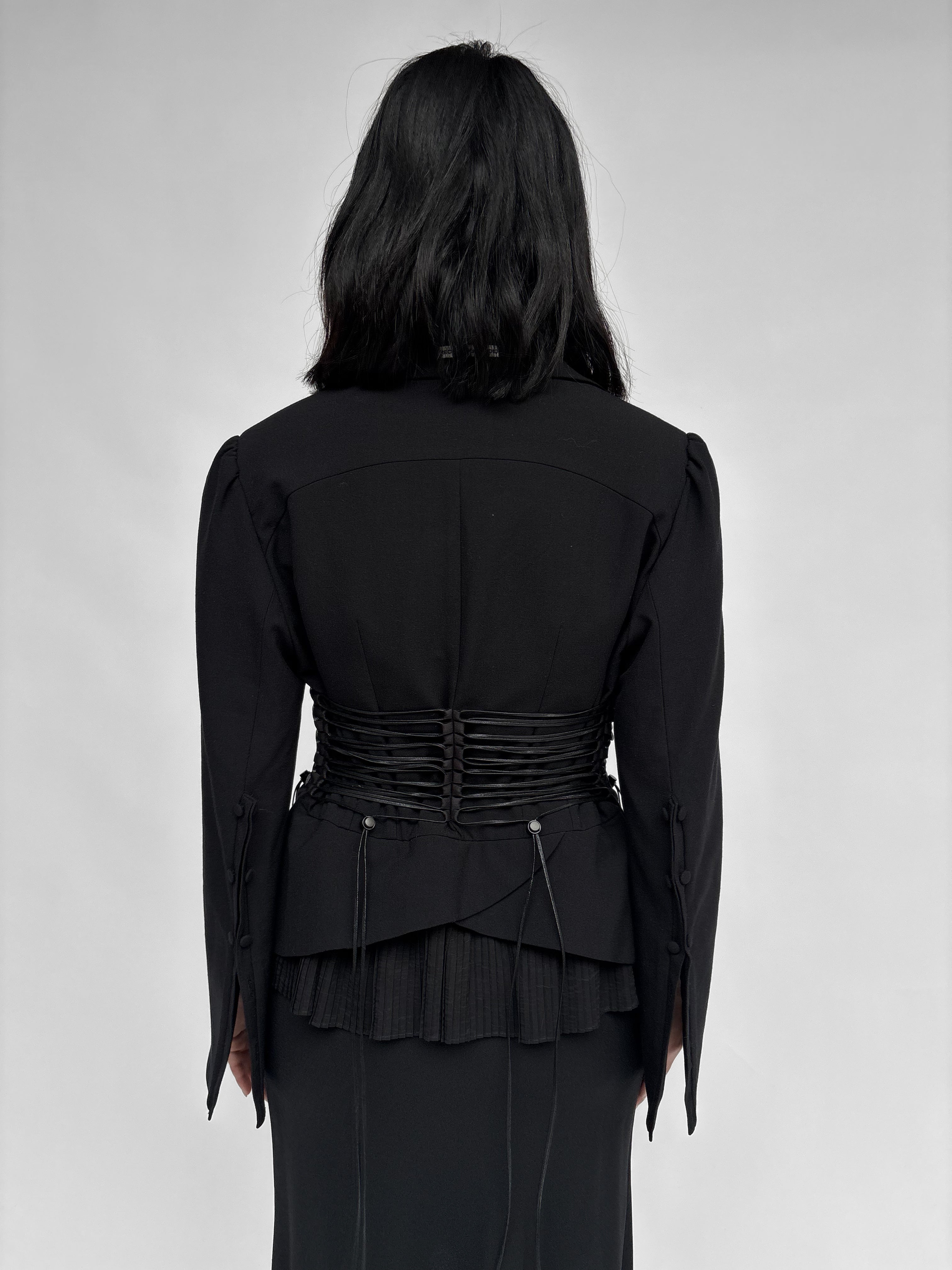 Piece No 47 — Black Cinched Waist Blazer