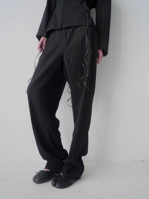 Pinstripe Suit Black