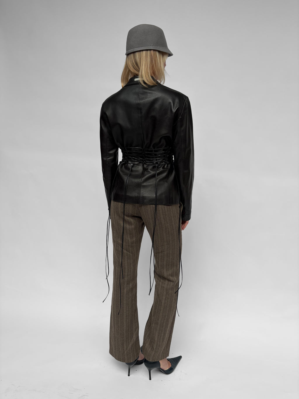 Piece No — The Leather Lace Up Jacket