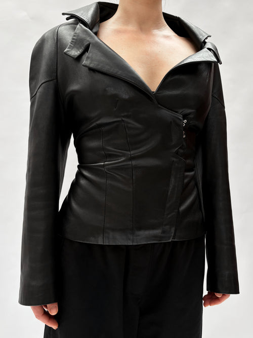 Piece No. 03 — The Sculpted Leather Jacket