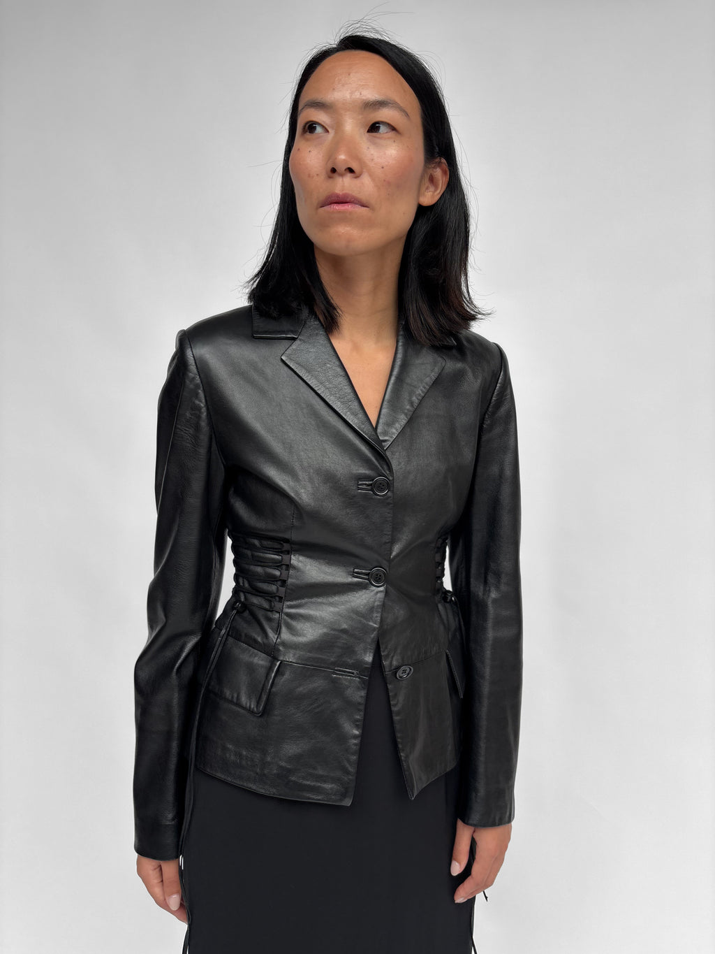 Piece No 51 — Cinching Waist Leather Jacket